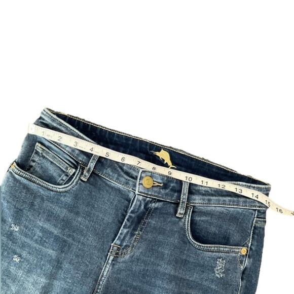 Tommy Bahama Women’s Jeans Slim Boyfriend Mid Shore Raw NWOT - Picture 6 of 9
